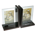 Pair of Beautiful Glass Frame Bookends (4" x 6")